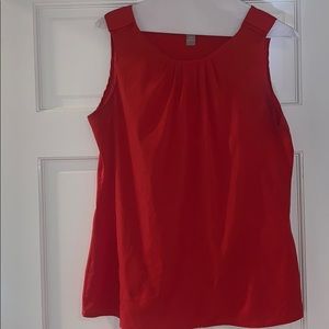 Banana Republic red sleeveless blouse
